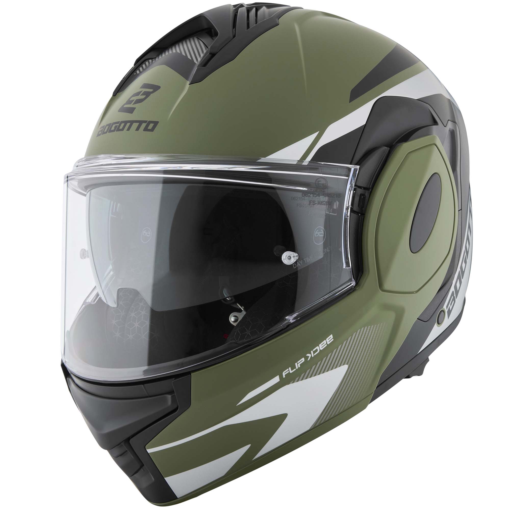 Bogotto FS-X600 Atyr Limited Edition Cască Military Green Matt XS Figura 2