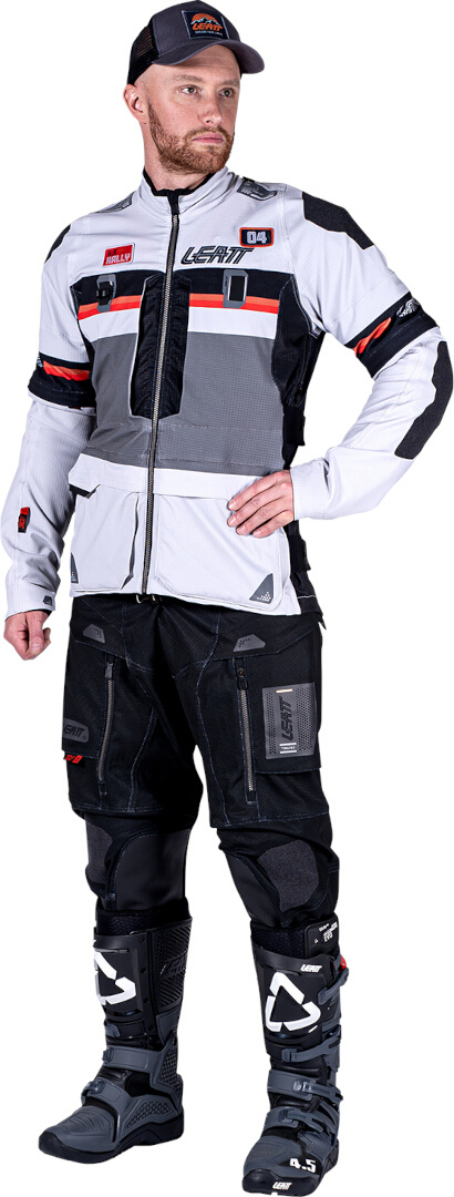 Leatt ADV Rally 5.5 Motorrad Textiljacke hellgrau/dunkelgrau/schwarz XL Abbildung 29