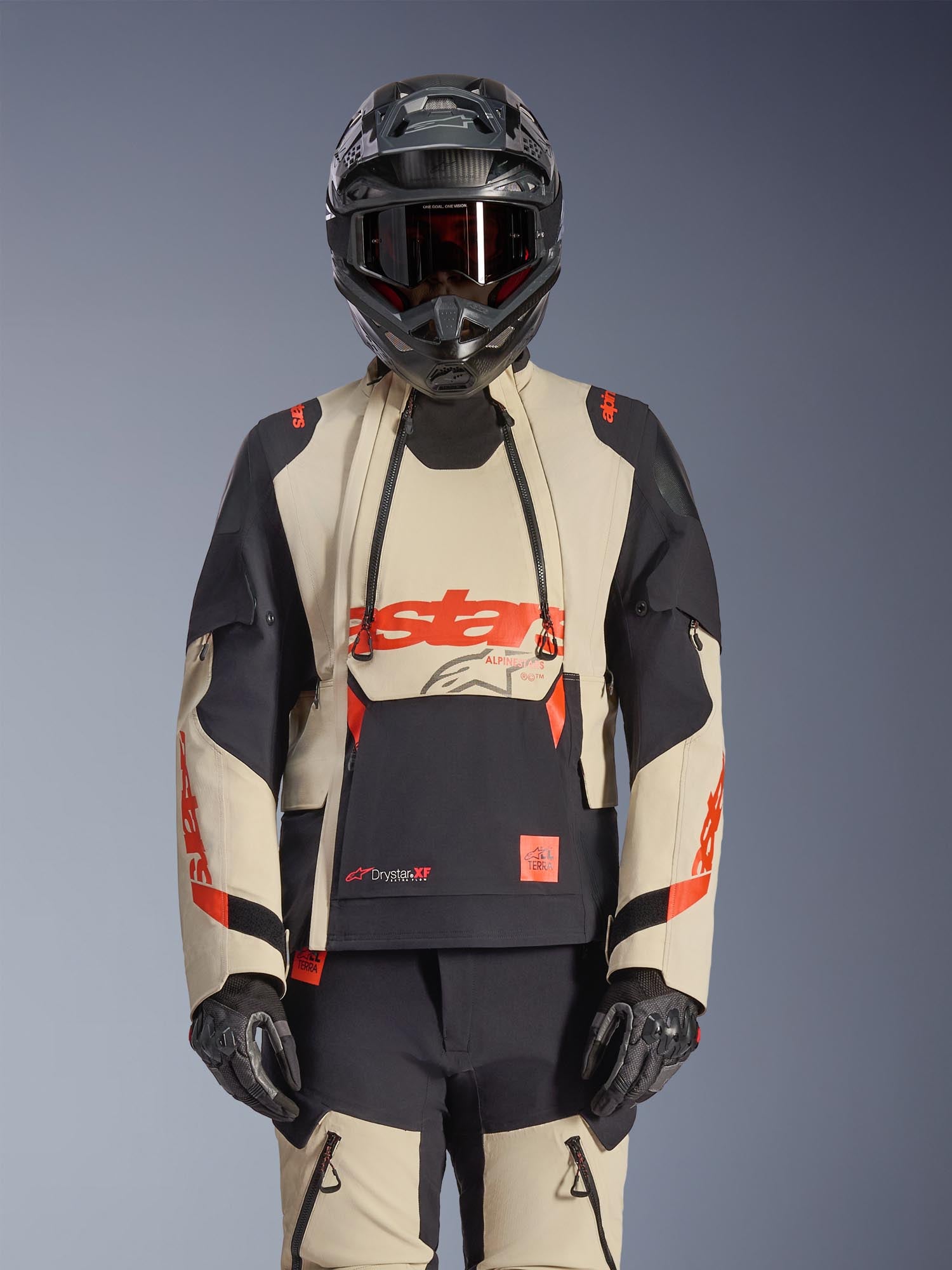 Alpinestars Harok Pro Drystar XF jaqueta têxtil de motocicleta à prova d'água preto/bege M Figura 5