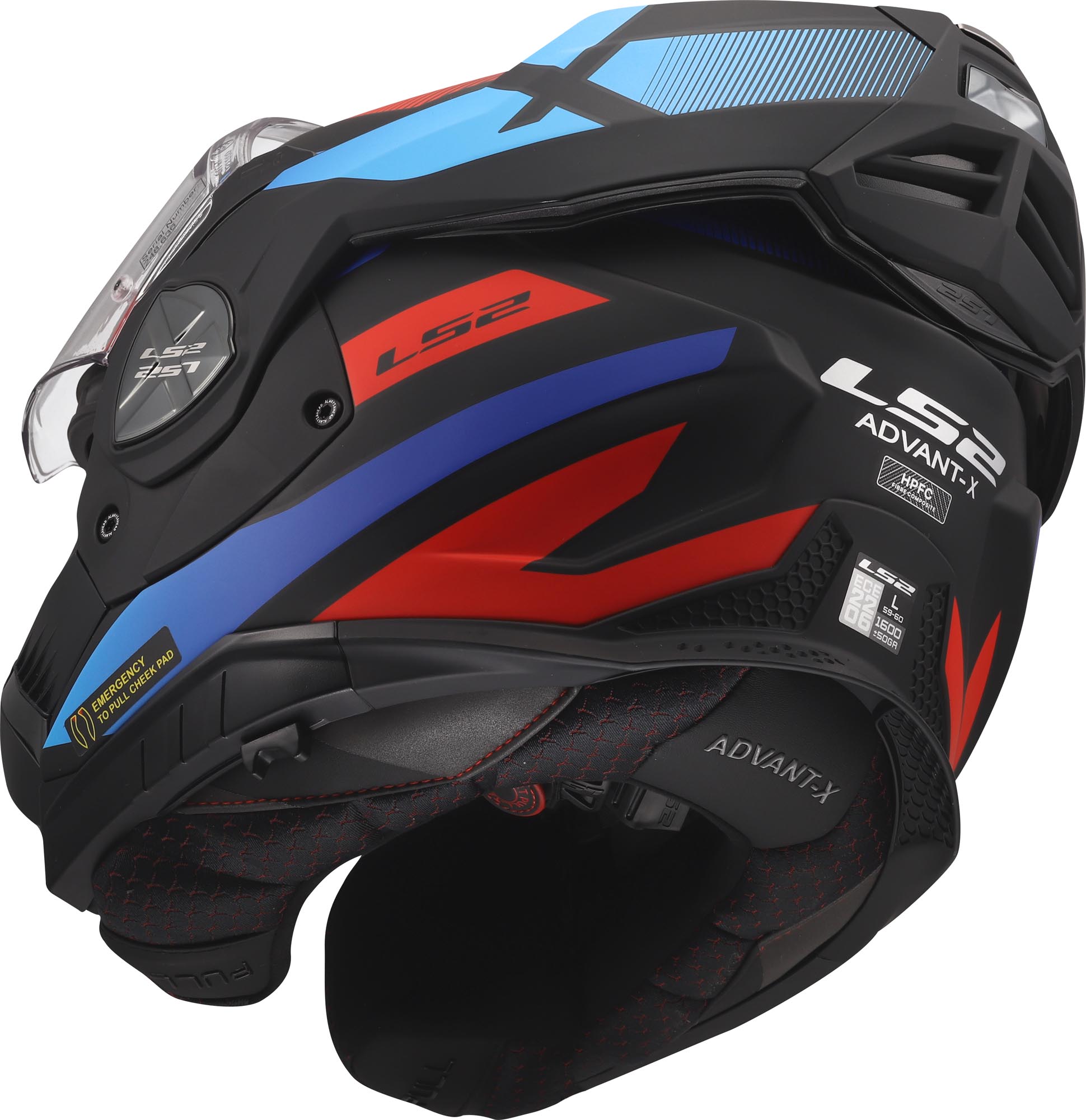 LS2 FF901 Advant X Nova Klapphelm schwarz/rot/blau L (59/60) Abbildung 13