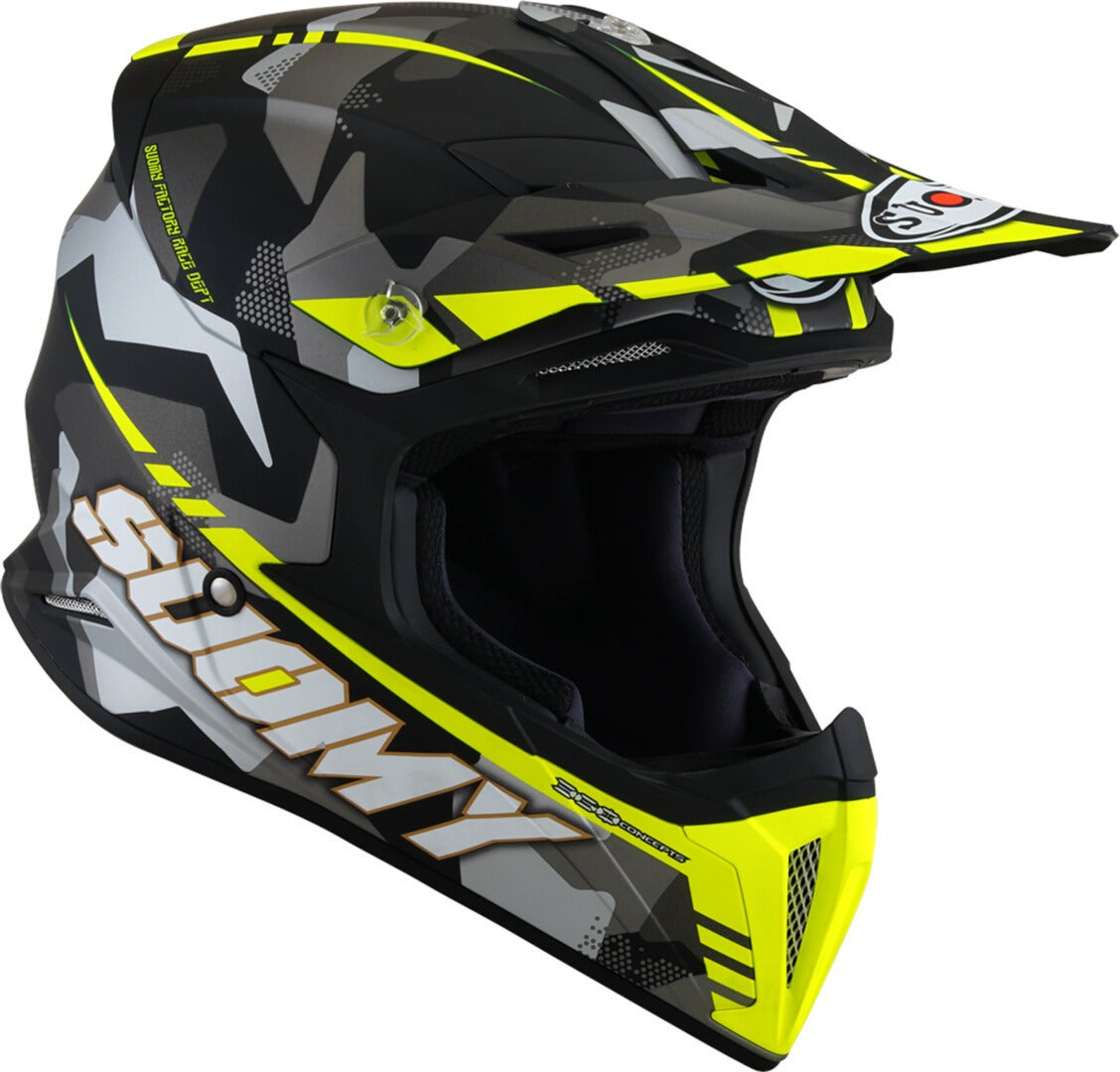 Suomy X-Wing Camouflager E06 Motocross hjelm sort/grå/gul S (55/56) Figur 7