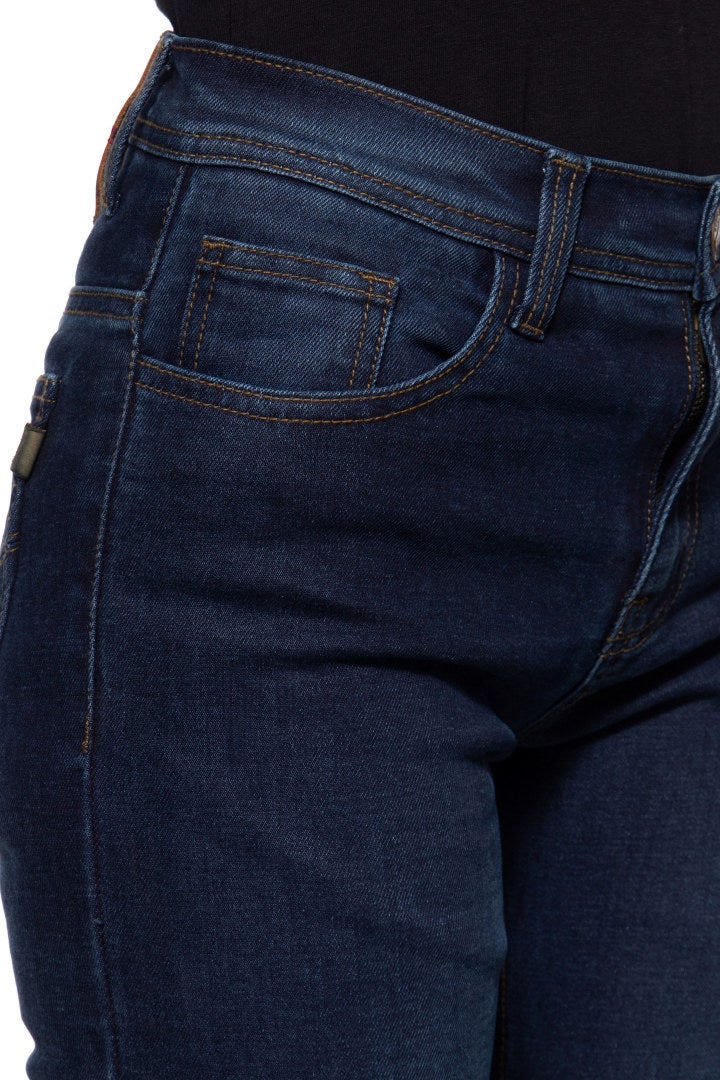 Queen Kerosin Motogear Dark Blue Dames Motor Jeans 36 Figuur 4
