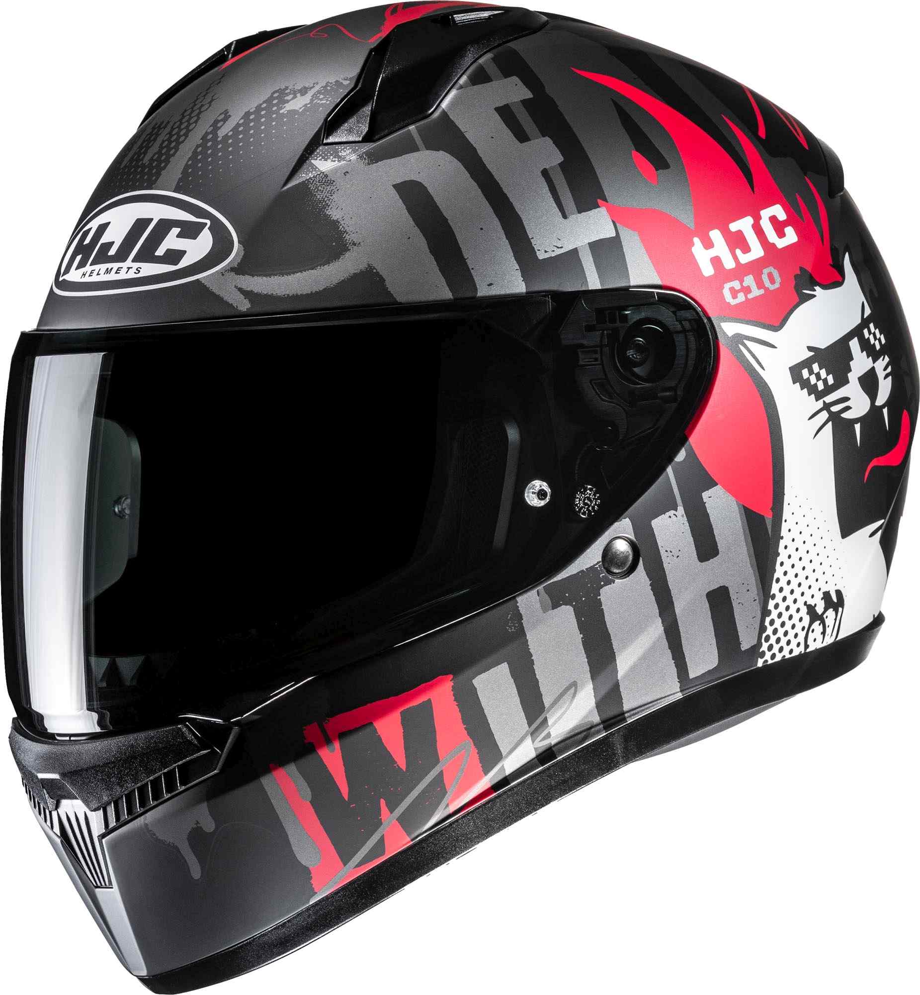 HJC C10 Fop Helm weiß/grau/rot L (58/59) Abbildung 1