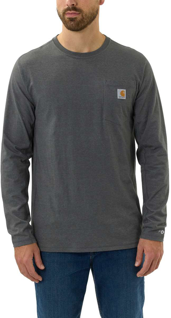 Carhartt Force Flex Pocket Langarmshirt dunkelgrau M Abbildung 5