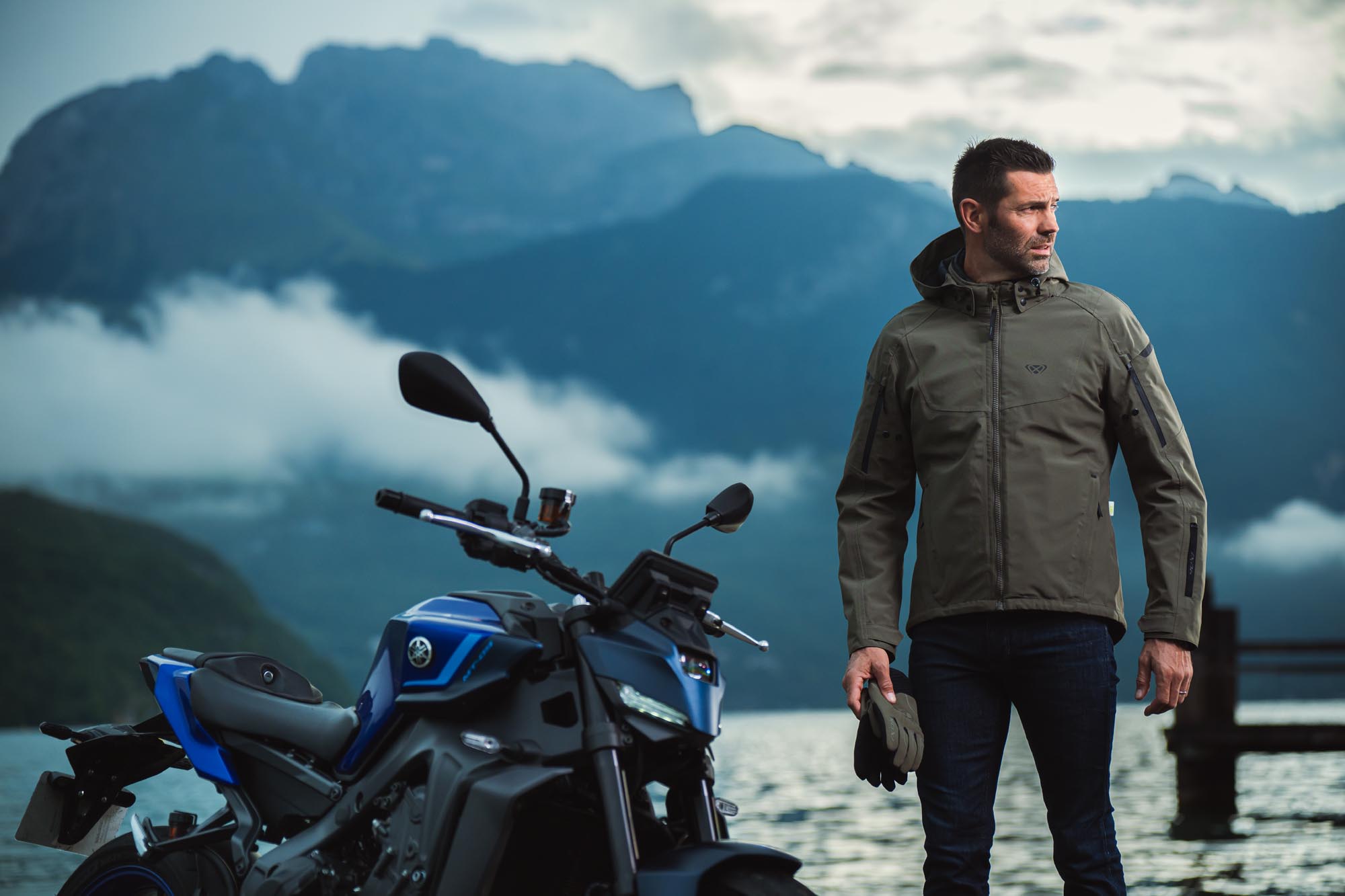 Ixon Burning waterproof Motorcycle Textile Jacket Khaki 2XL Figure 6