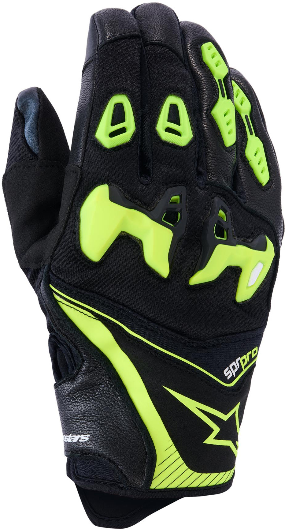 Alpinestars SP-R Pro Motorcykelhandsker sort/neon-gul 3XL Figur 1