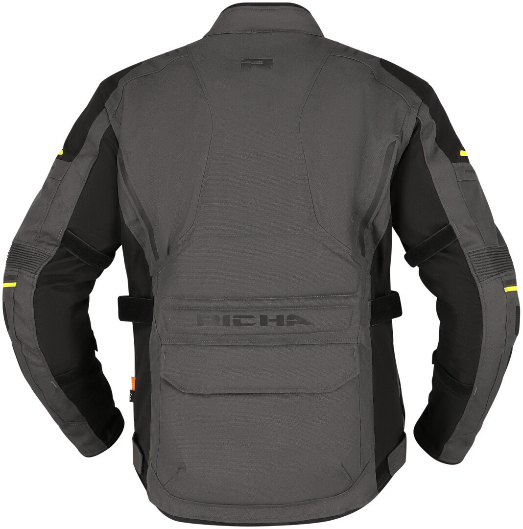 Richa Infinity 3 waterproof Motorcycle Textile Jacket dark grey/black/yellow 3XL Figure 3