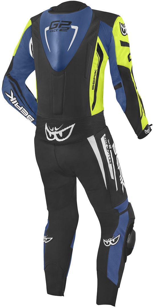 Berik Monza One Piece Motorcycle Leather Suit black/blue/yellow 52 Figure 2