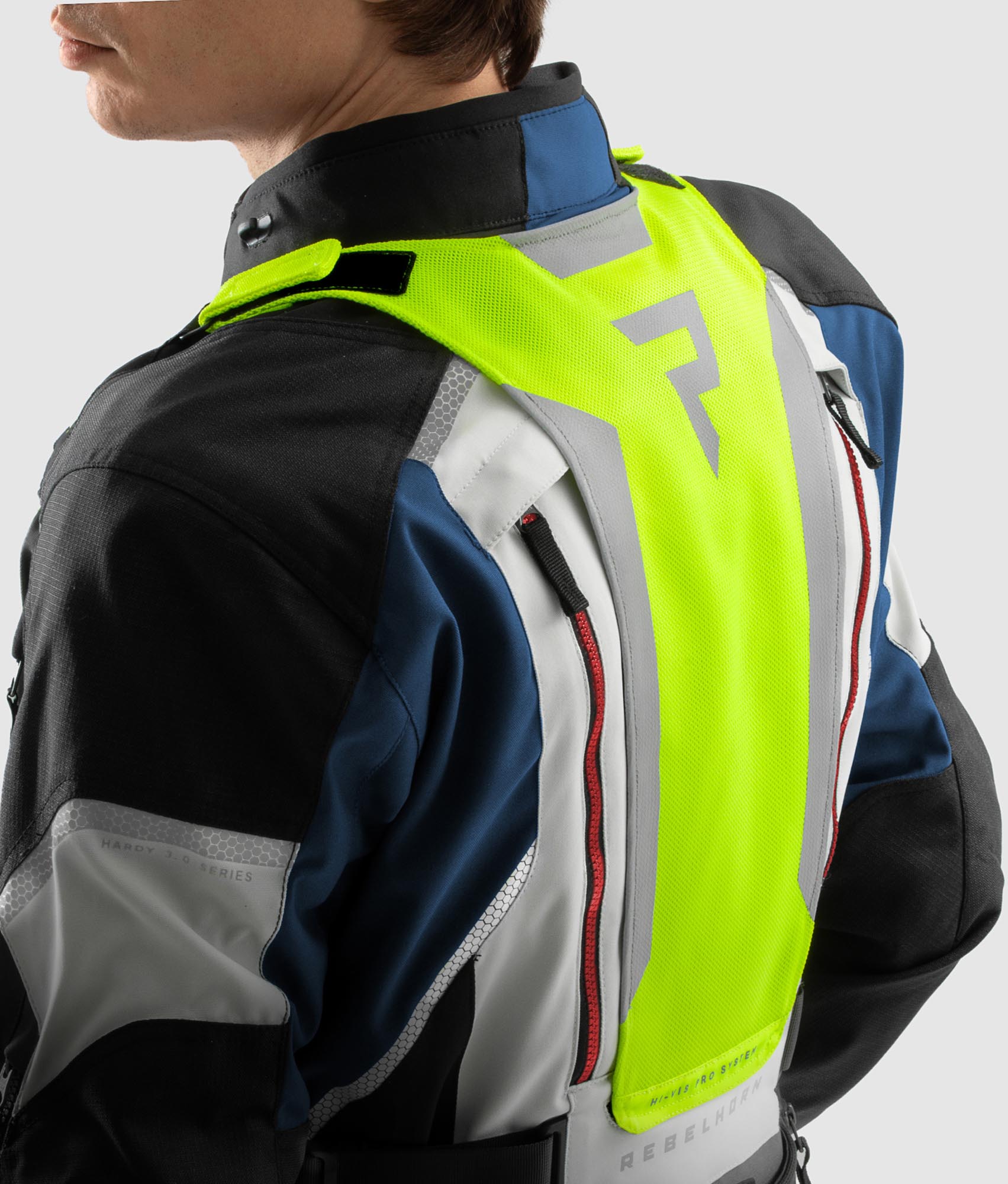 Rebelhorn Hardy 3.0 waterproof Motorcycle Textile Jacket grey/blue/red L Figure 18