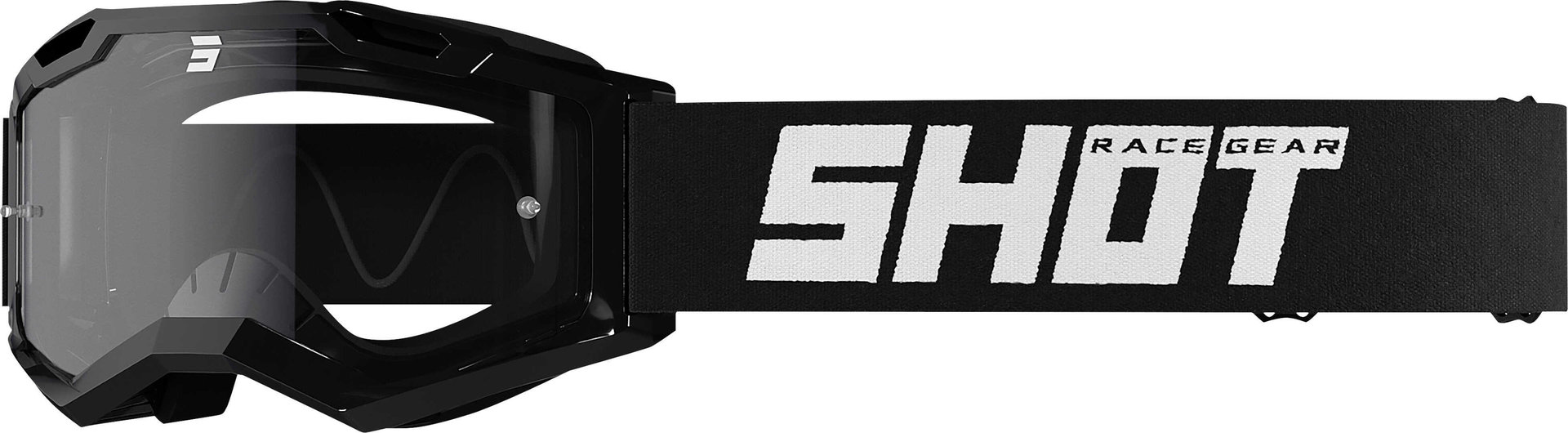 Shot Assault 2.0 Solid Motocross skyddsglasögon Klart En storlek passar alla Figur 2