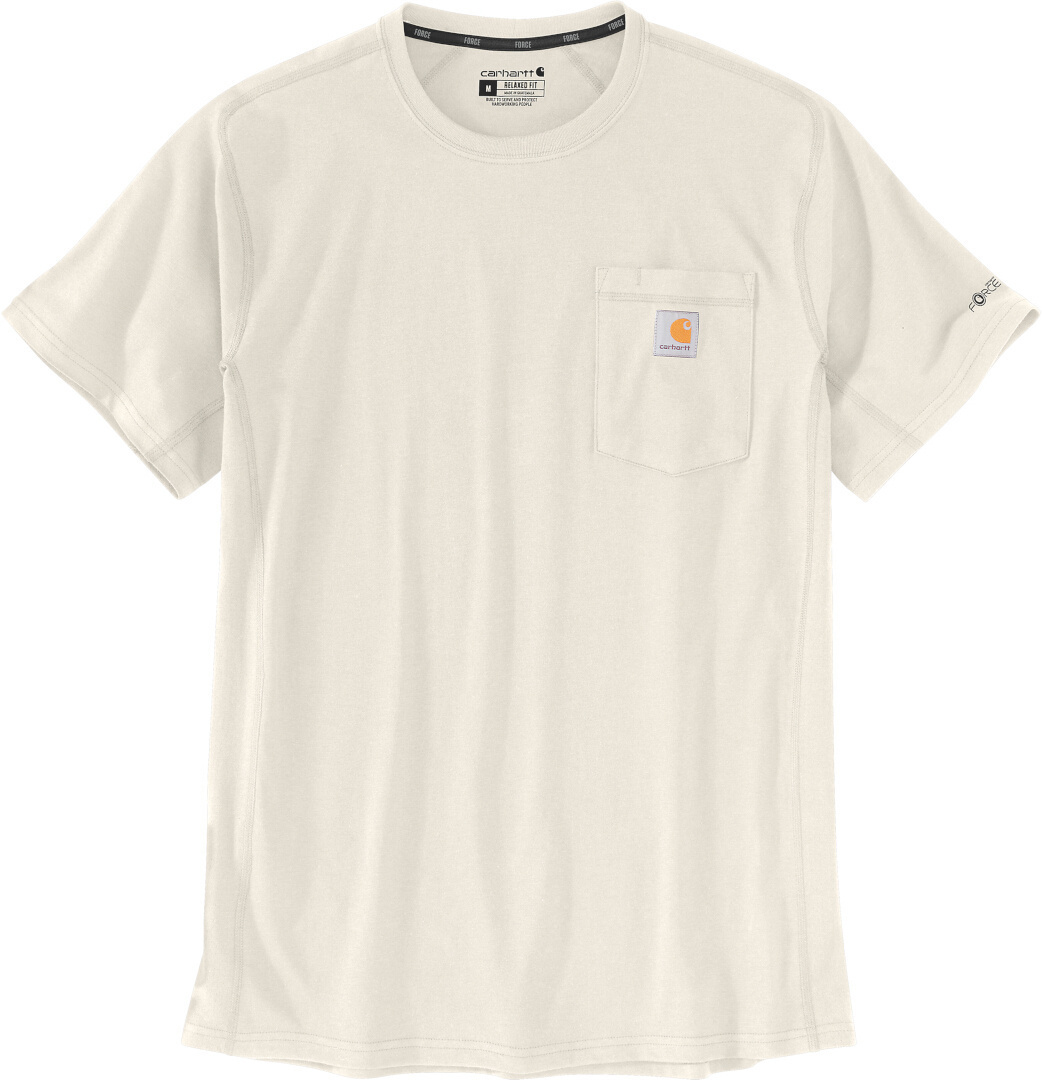 Carhartt Force Relaxed Fit Midweight Short Sleeve Pocket Tricou Cremă S Figura 1
