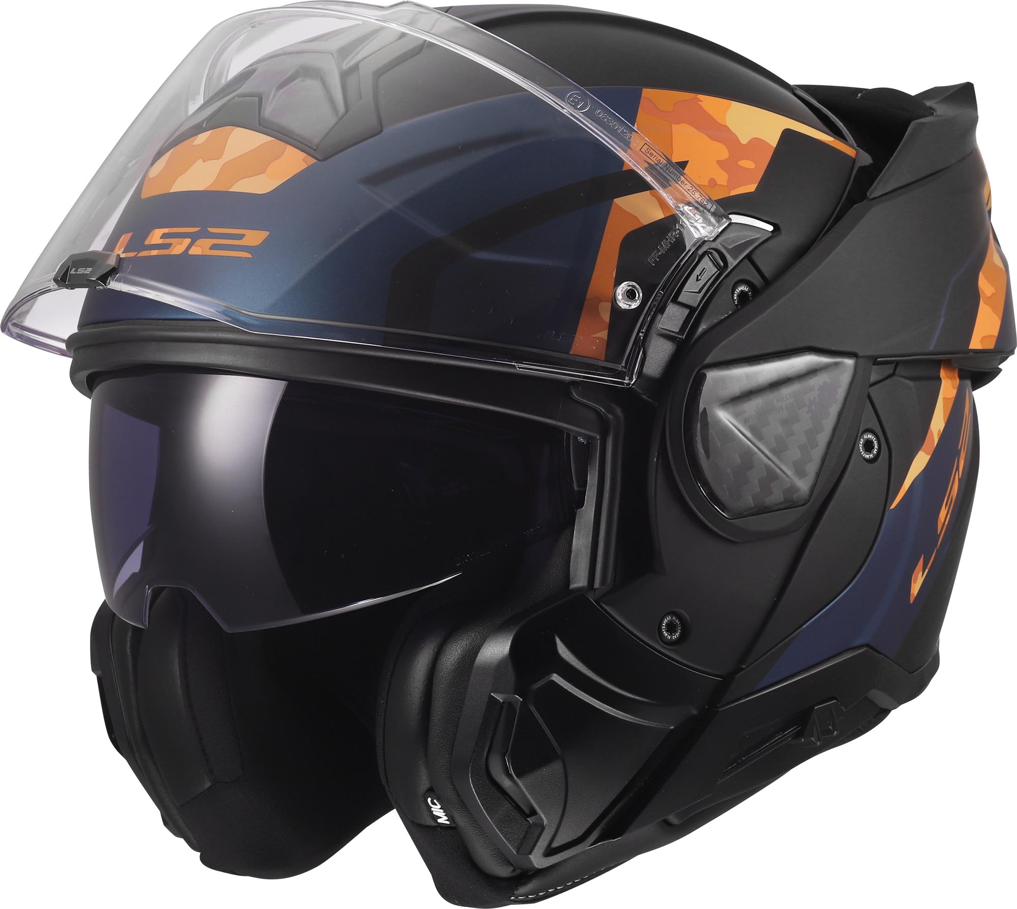 LS2 FF910 Advant II Glide Klapphelm schwarz/orange XS (53/54) Abbildung 11