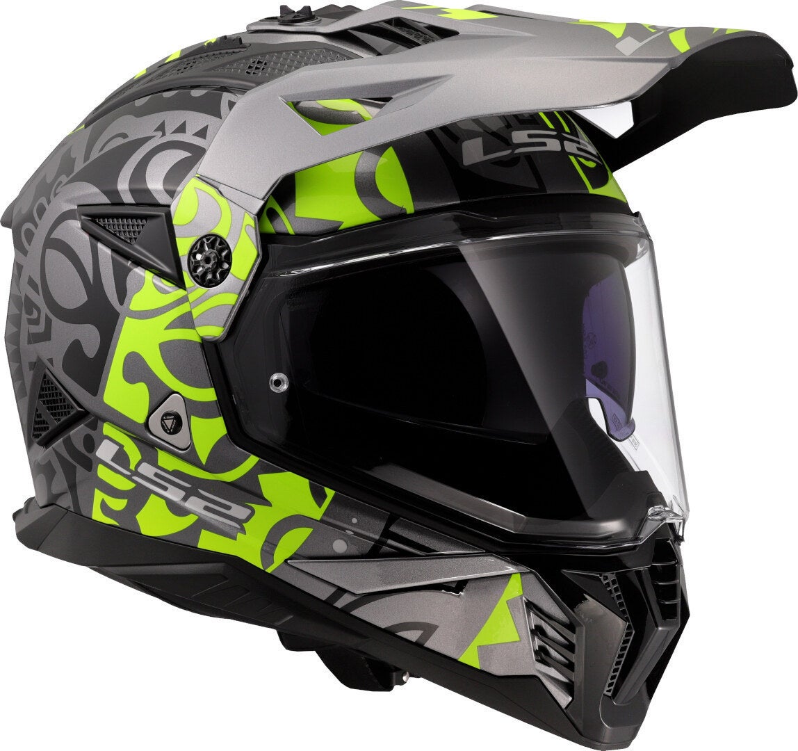 LS2 MX702 Pioneer II Rangi Motocross Helmet grey/neon yellow M (57/58) Figure 7