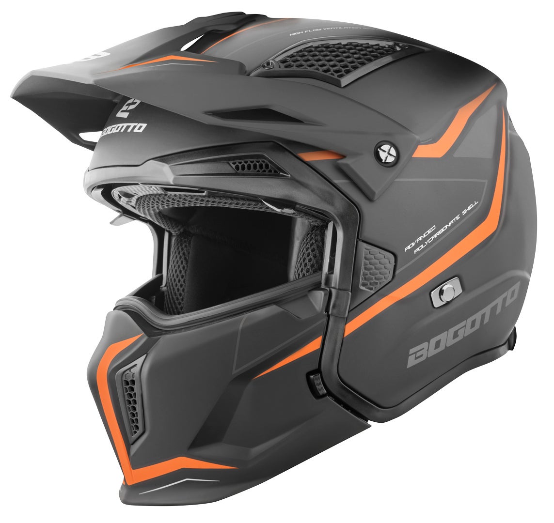 Bogotto Radic WN-ST Hjelm orange/sort M Figur 7