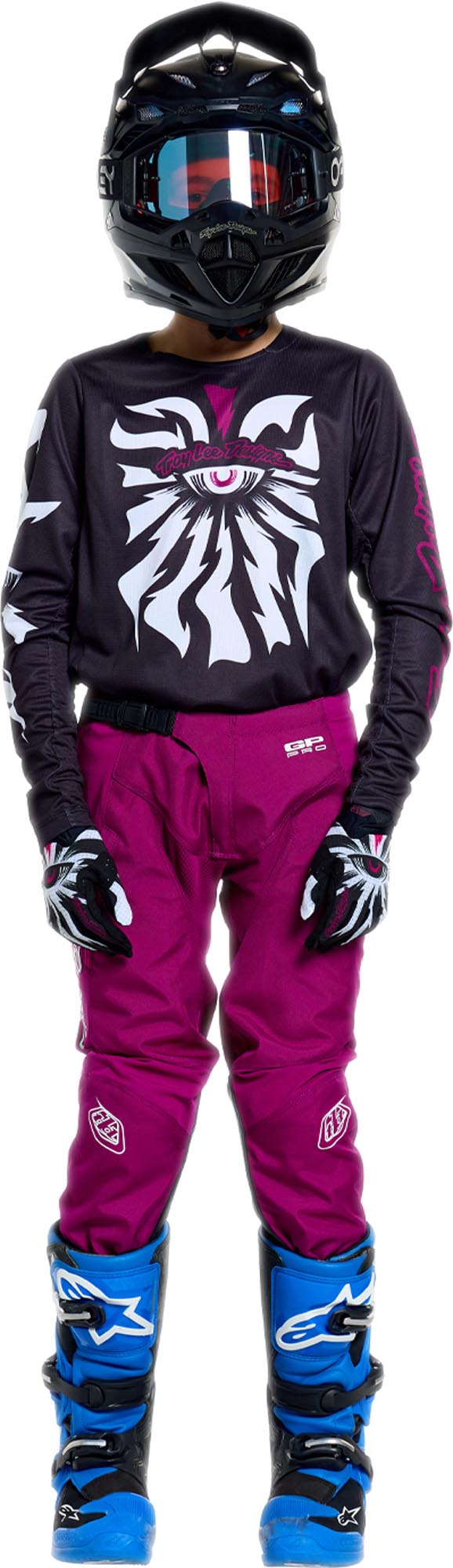 Troy Lee Designs GP Pro Cyclops Ungdoms motocrosstrøje Sort S Figur 3