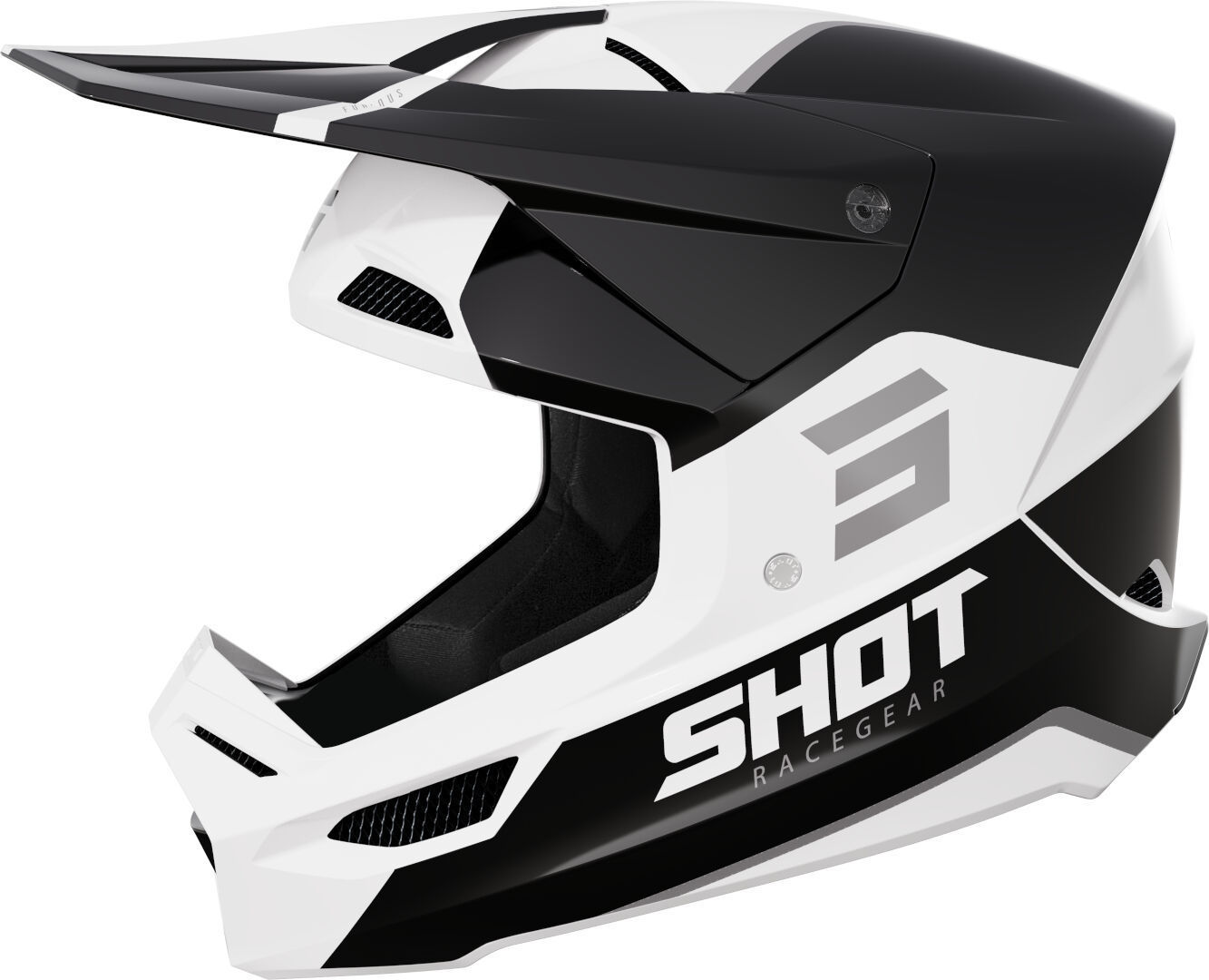 Shot Furious Bolt Capacete de Motocross preto/branco XXL (63/64) Figura 1