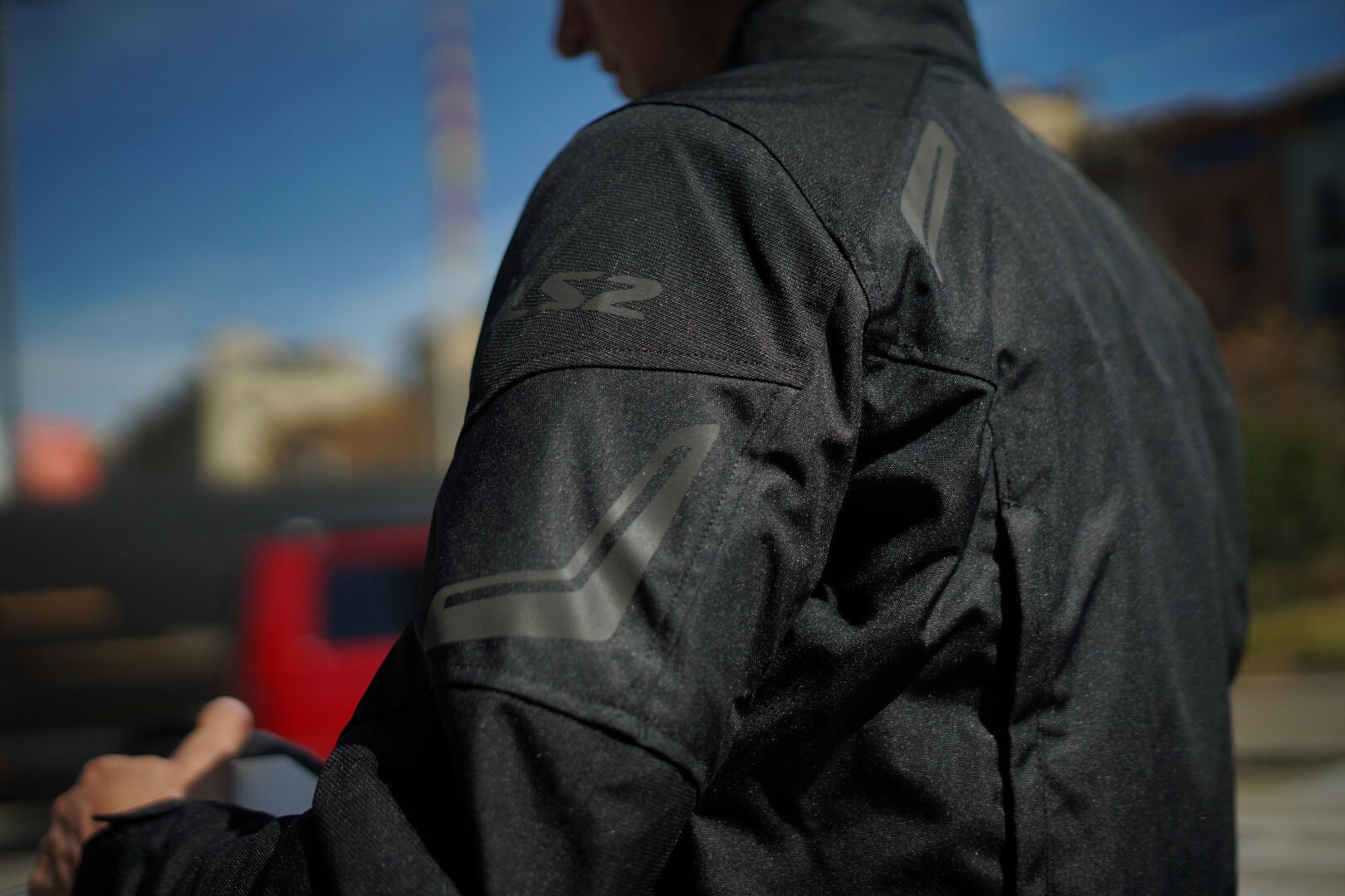 LS2 Phase waterproof Motorcycle Textile Jacket black M Figure 8