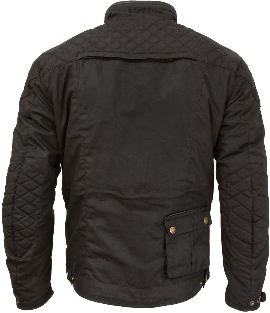 Merlin Edale Motorcycle Waxed Jacket black 3XL Figure 2