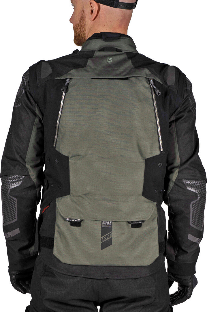 Leatt ADV Multitour 5.5 waterproof Motorcycle Textile Jacket black/olive 3XL Figure 5