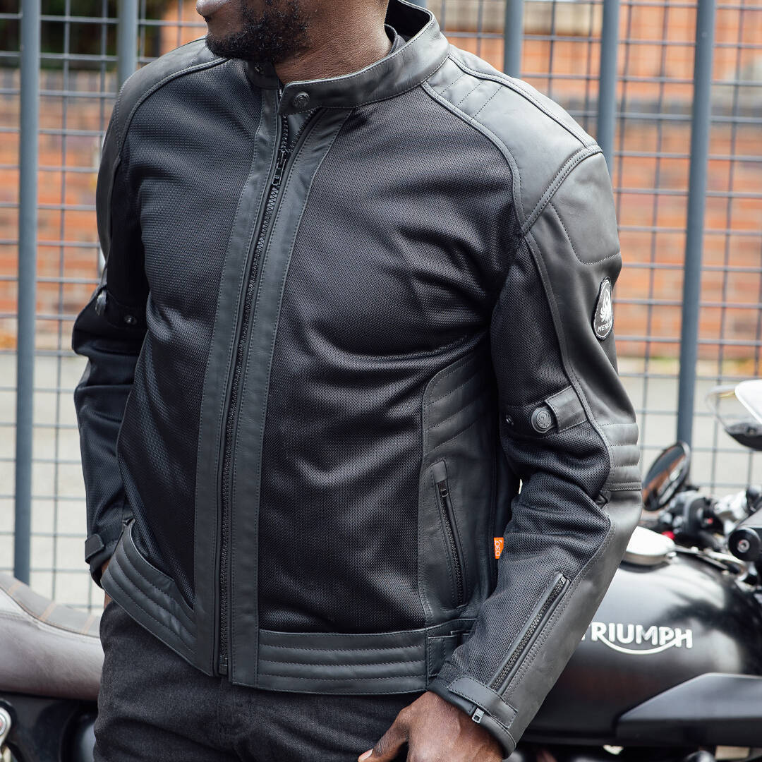 Side view of Merlin Rigger D3O Mesh Motorcycle Textile Jacket