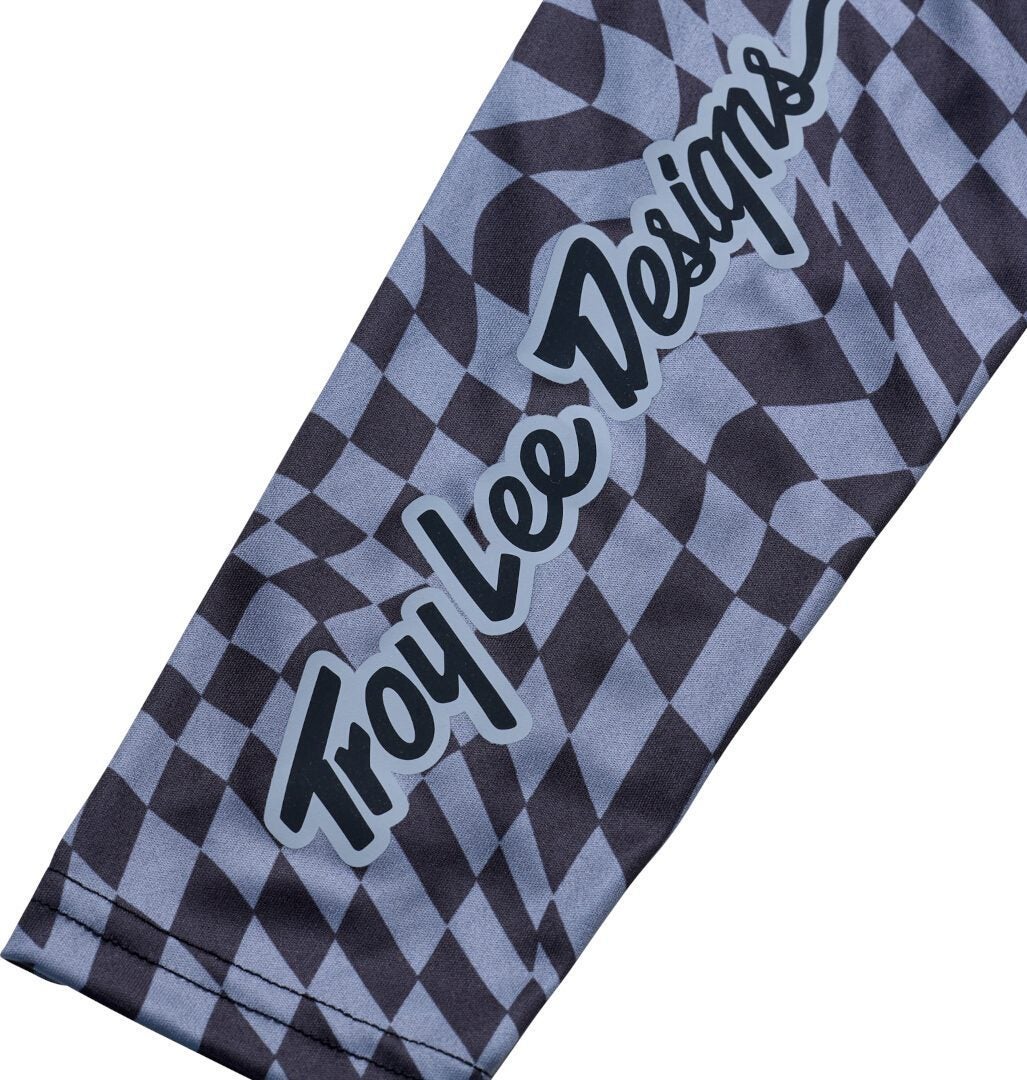 Side view of Troy Lee Designs Lilium LS Twisted Checkers Ladies Bicycle Jersey