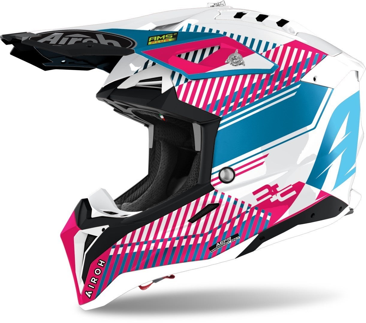 Airoh Aviator 3 Wave Carbon Casco motocross rosa S (55/56) Figura 1