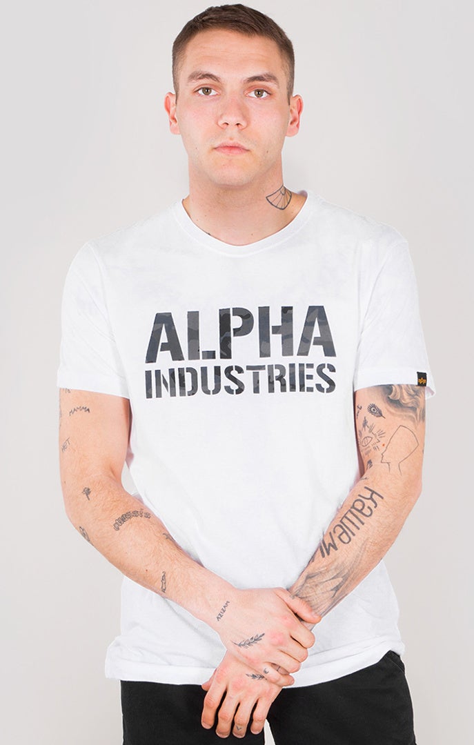 Alpha Industries Camo Print Tričko bílá S Obrázek 1