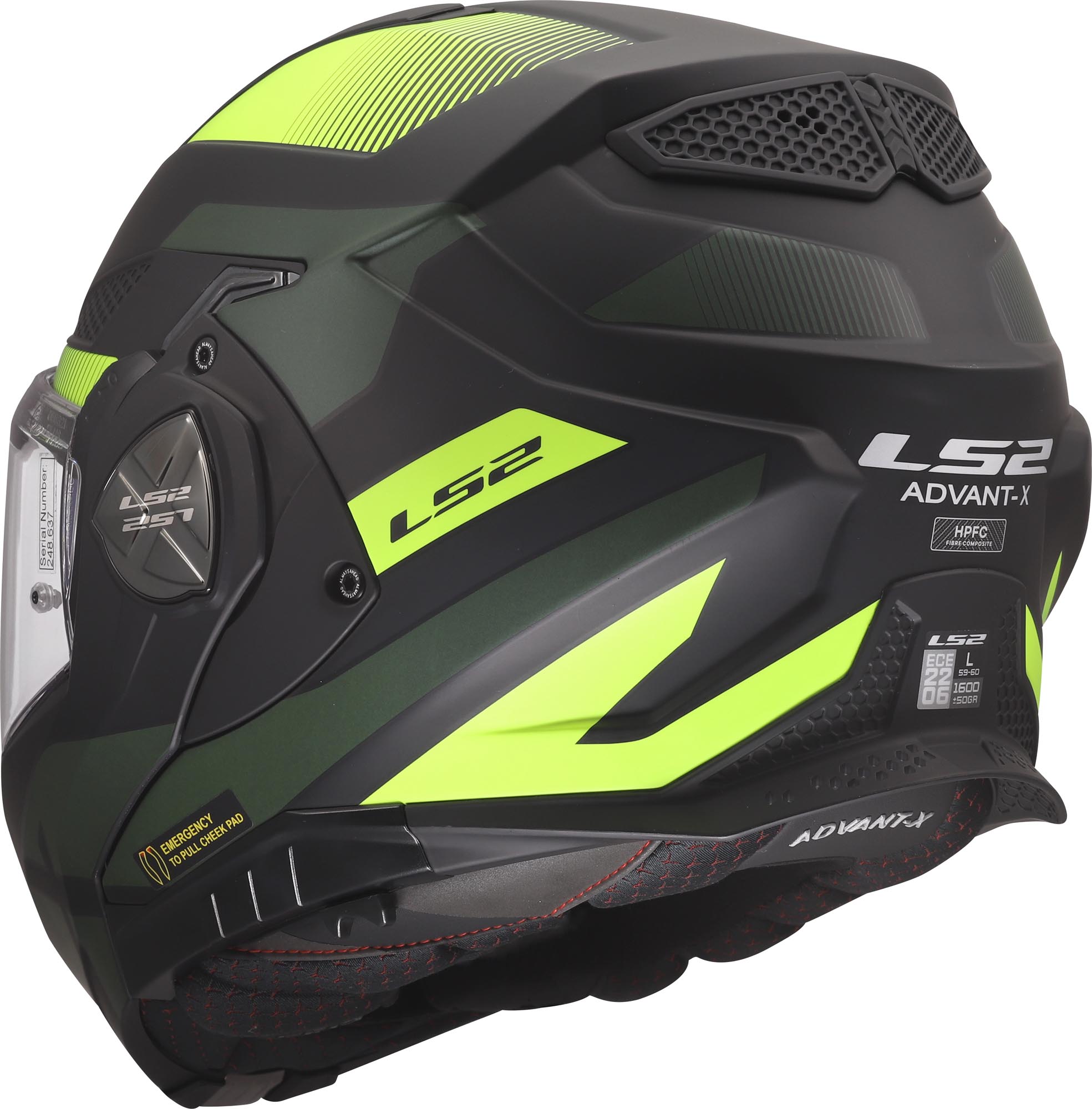 LS2 FF901 Advant X Nova Klapphelm schwarz/gelb M (57/58) Abbildung 3