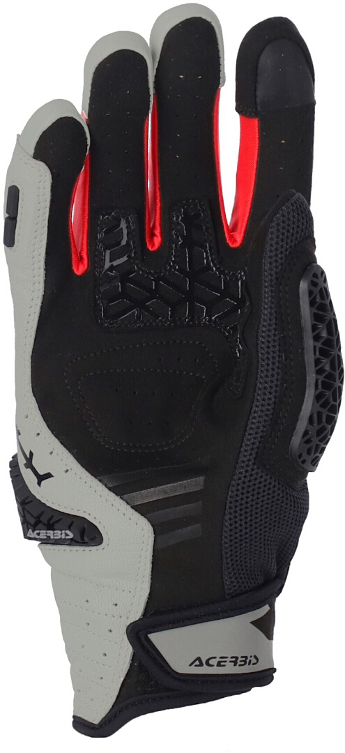 Acerbis Crossover Motorradhandschuhe musta/harmaa/punainen 2XL Kuva 5