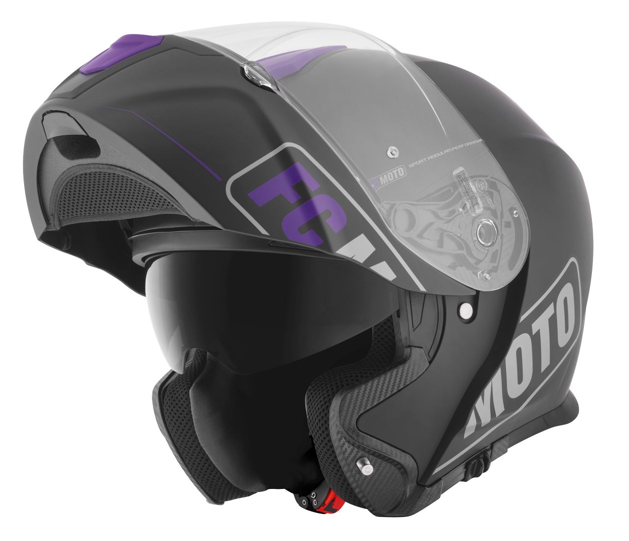FC-Moto Novo Straight Casco nero/viola S (55/56) Figura 1
