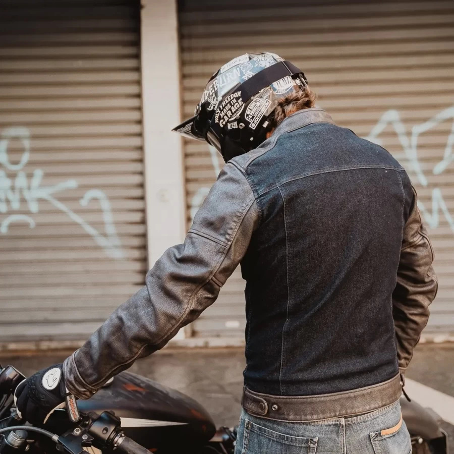 HolyFreedom Zero Denim Motorrad Leder-/ Textiljacke M Abbildung 2