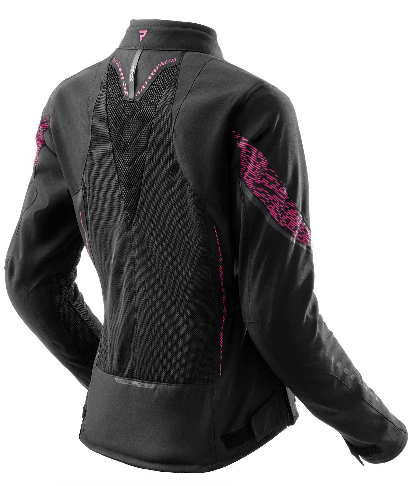 Rebelhorn Jax waterproof Ladies Motorcycle Textile Jacket black/pink S Figure 2