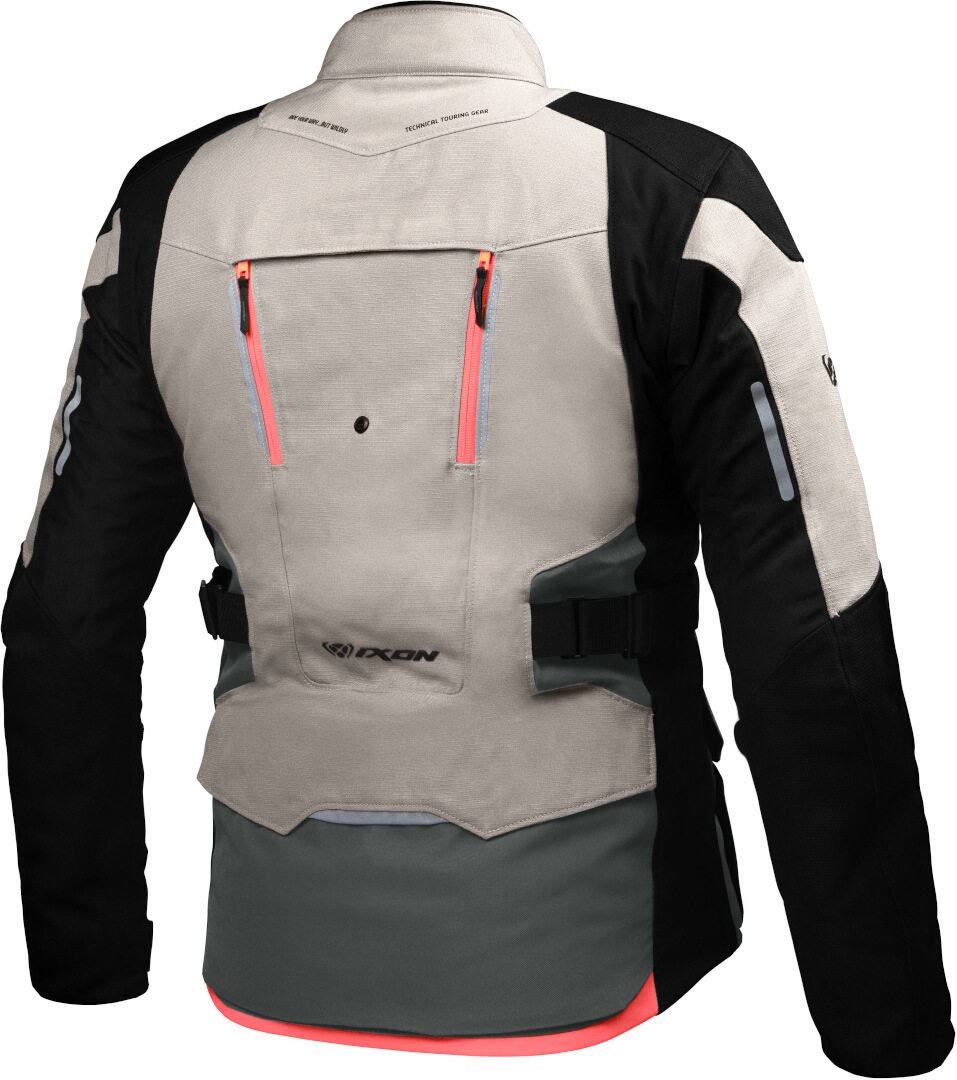 Ixon Vidar Motorcycle Textile Jacket black/beige/red M Figure 3