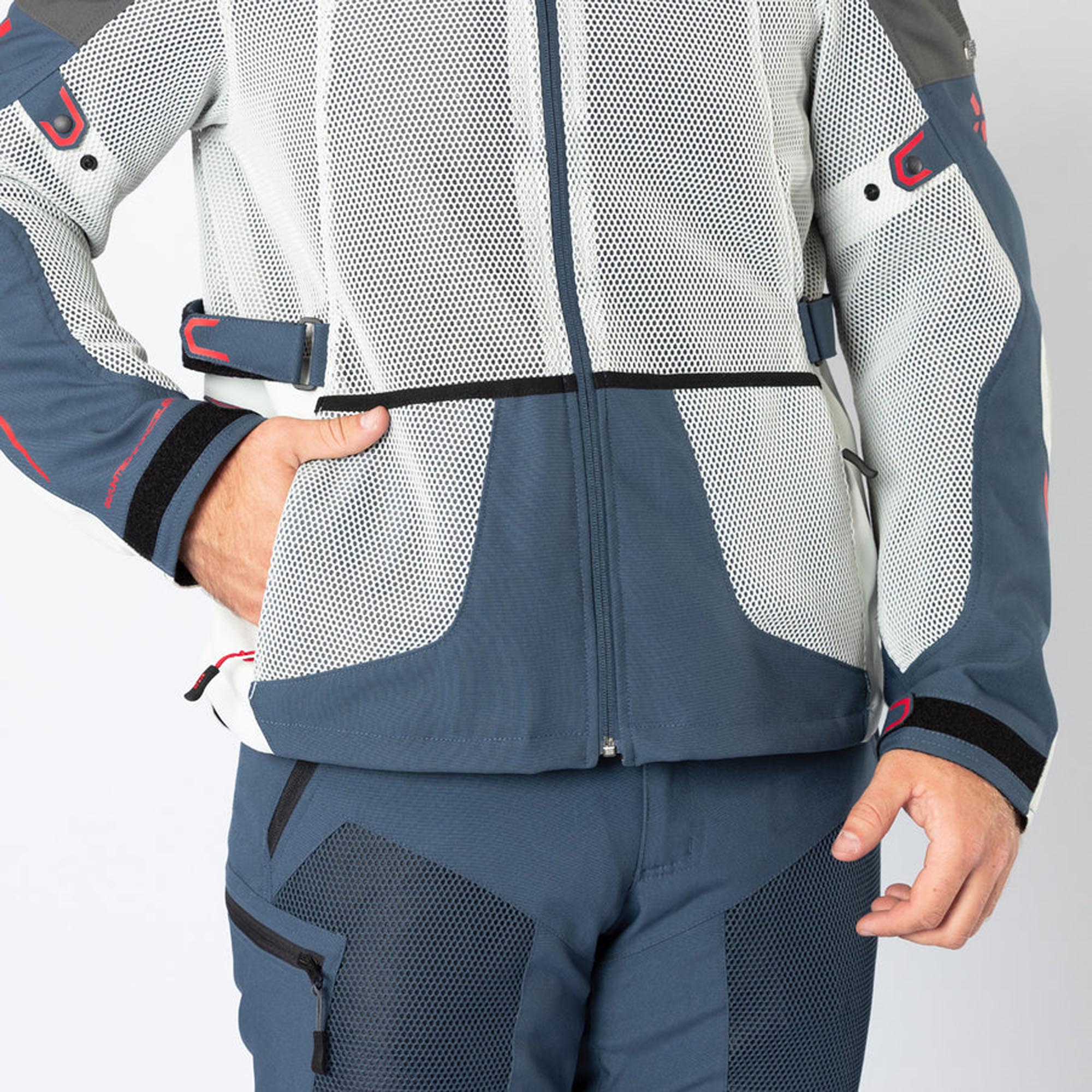 IXS Tourster-Big Air 1.0 Mesh Motorcycle Textile Jacket grey/blue/red/sand XL Figure 14