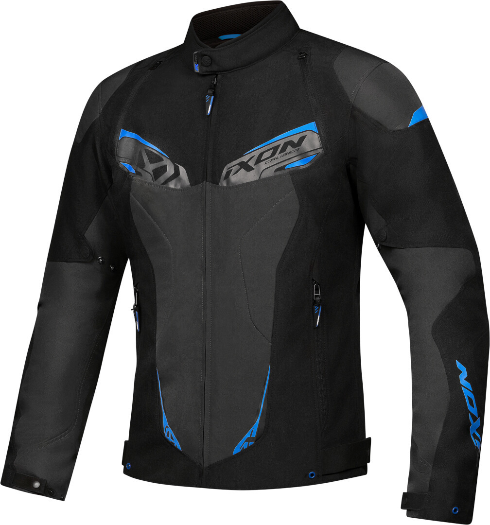 Ixon Caliber Waterproof Motorcycle Textile Jacket black/anthracite/blue M Figure 1