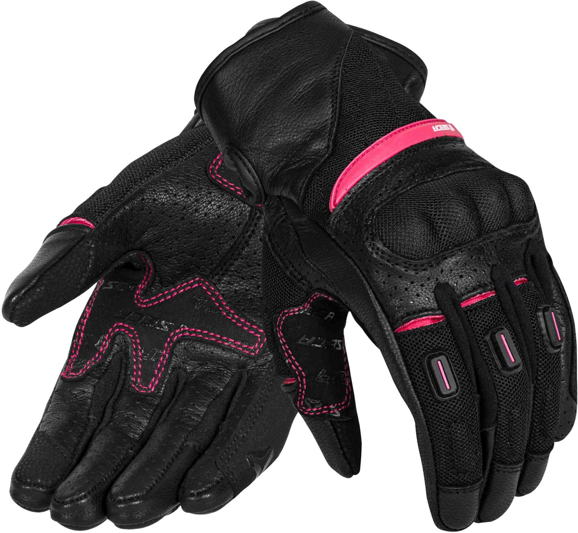 Seca Axis Mesh II Dame Motorsykkel hansker svart/rosa M Figur 1