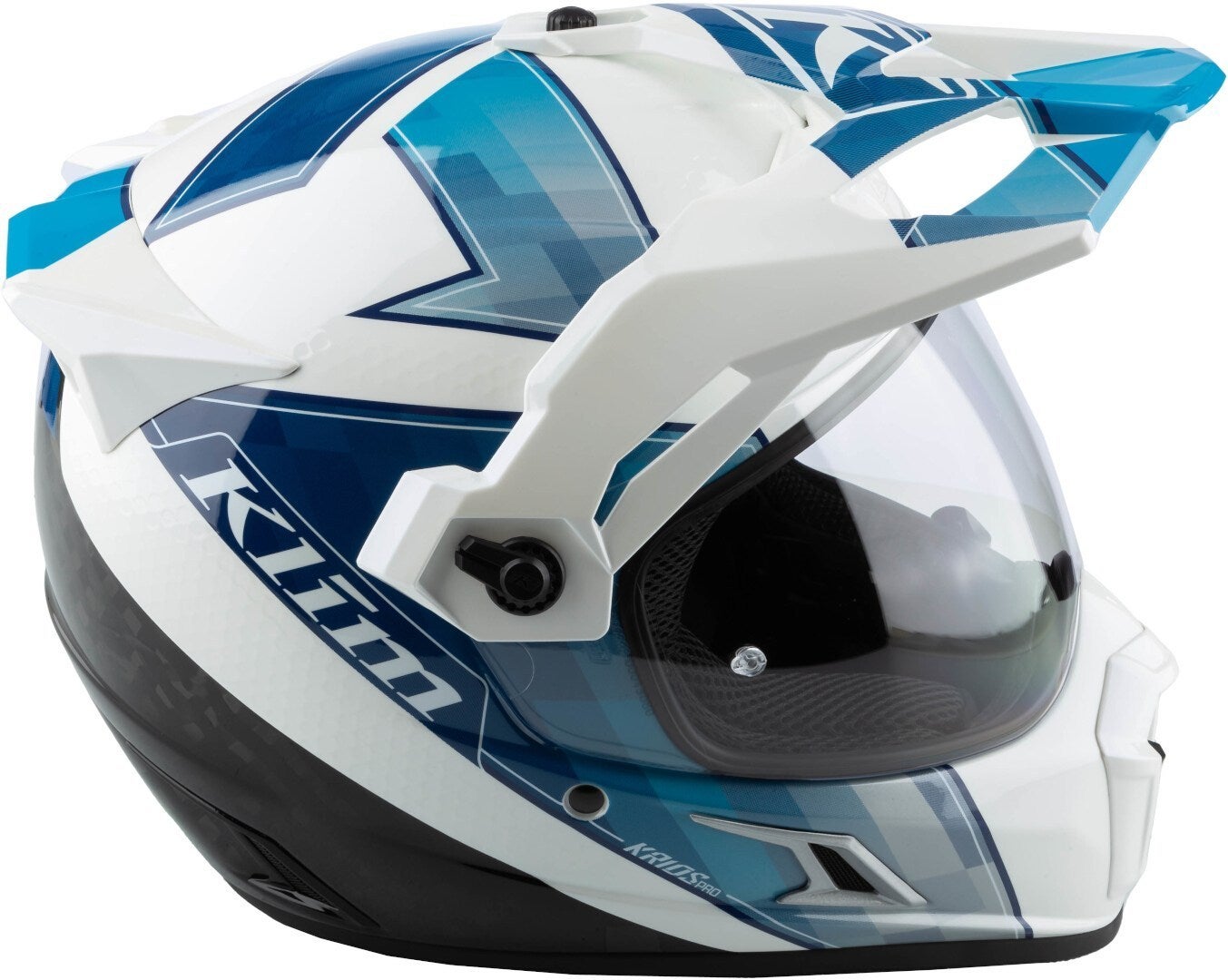 Klim Krios Pro Spectrum Carbon ECE/DOT 엔듀로 헬멧 흰색/파란색 남성 (57/58) 그림 6