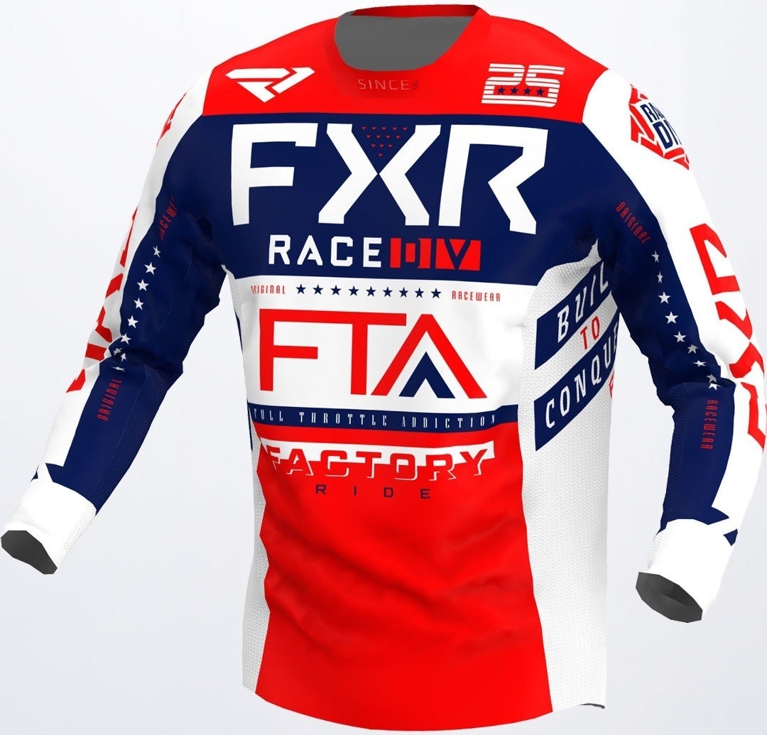 FXR Podium Gladiator Maglia Motocross bianco/blu/rosso M Figura 1