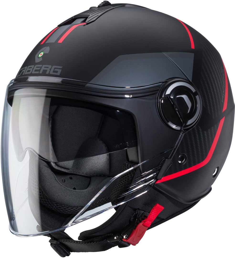 Caberg Riviera V4 X Geo Capacete a jato preto fosco/vermelho L (59/60) Figura 1