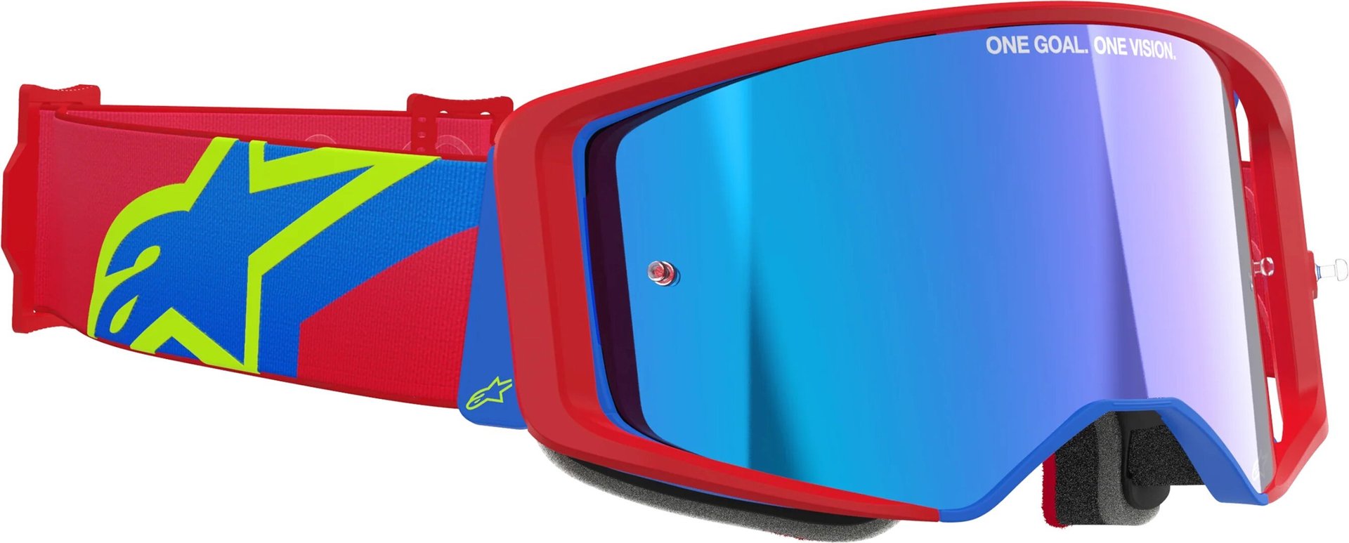 Alpinestars Supertech Corp Absolute Vision Mirror Ochelari de motocross Roșu/Albastru Figura 2