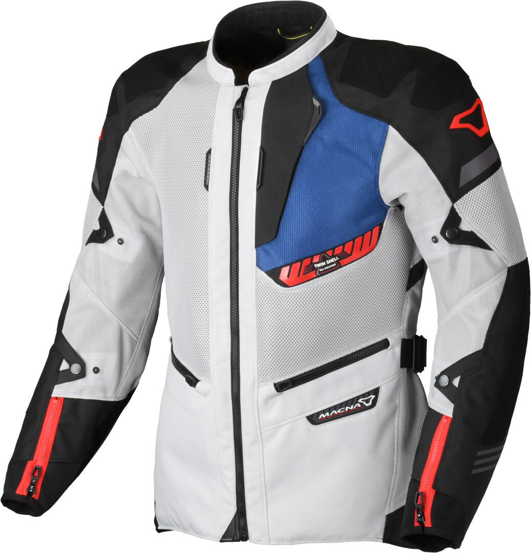 Macna Synchrone waterproof Motorcycle Textile Jacket light grey/black M Figure 3