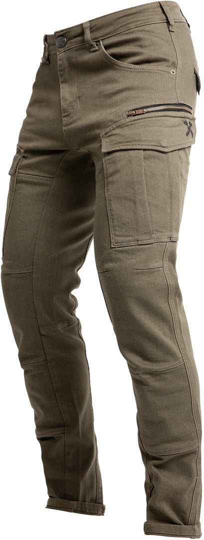 John Doe Defender Mono Damen Motorrad Textilhose oliv 25 L32 Abbildung 1
