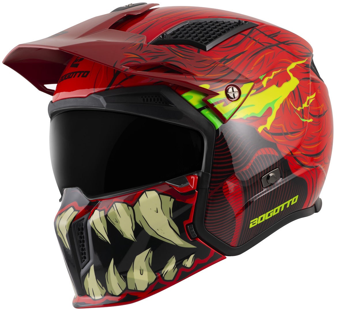 Bogotto Radic Bestia 22.06 Casco rosso/nero/giallo S Figura 2