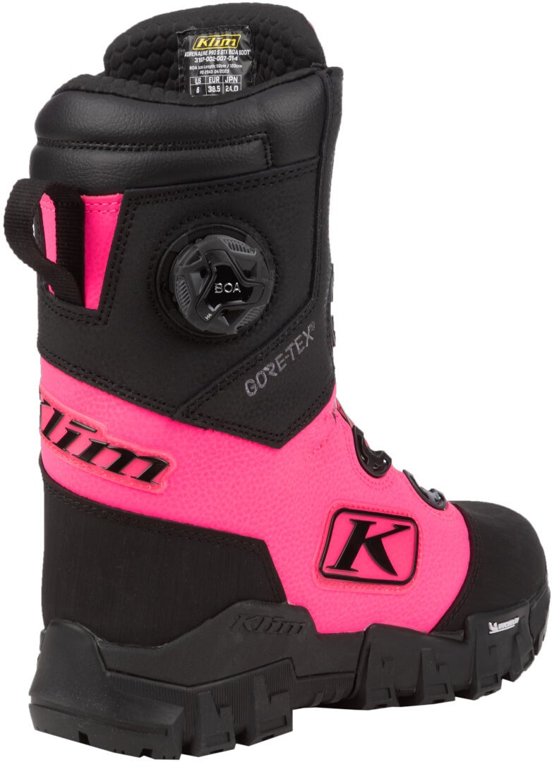 Klim Adrenaline Pro S GTX BOA Botas Snowmobile preto/rosa 8 Figura 8