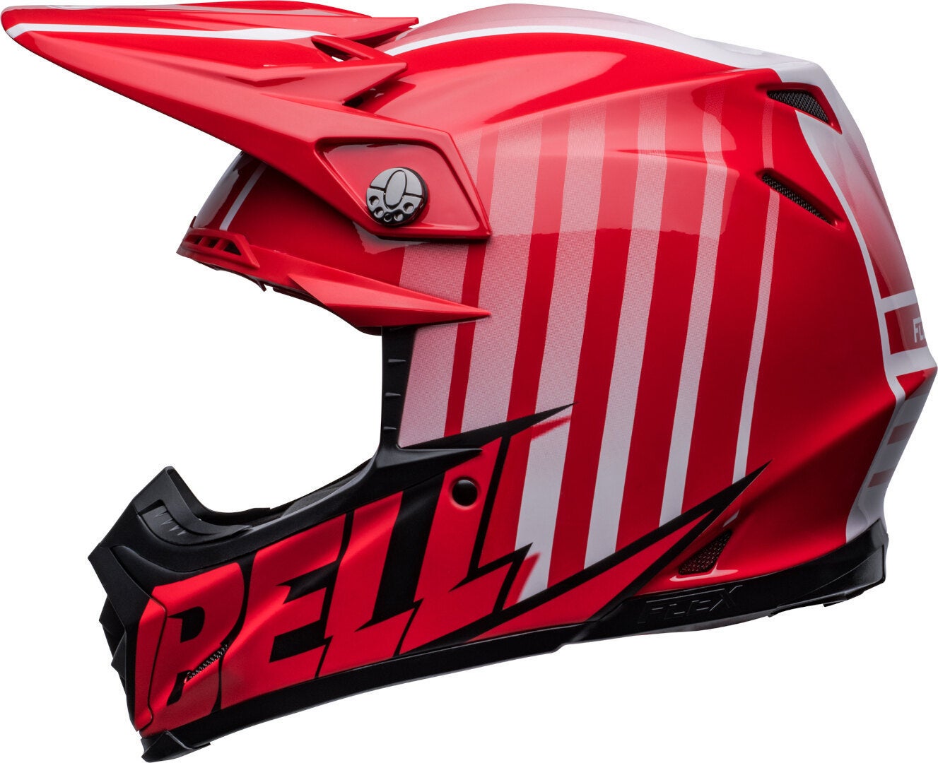 Bell Moto-9S Flex Sprint Casco Motocross rosso/nero M Figura 4
