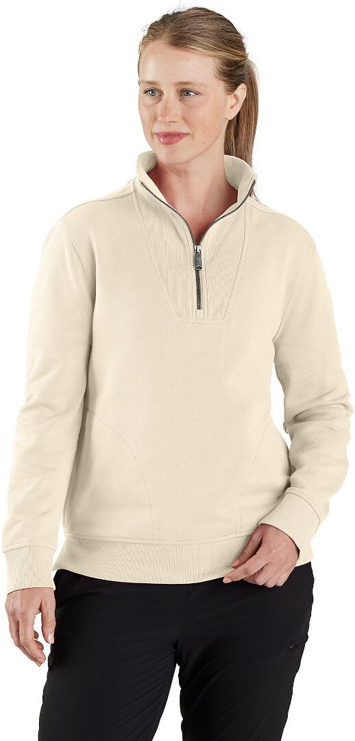 Carhartt Relaxed Fit Half Zip Dame Sweatshirt Fløde XL Figur 3