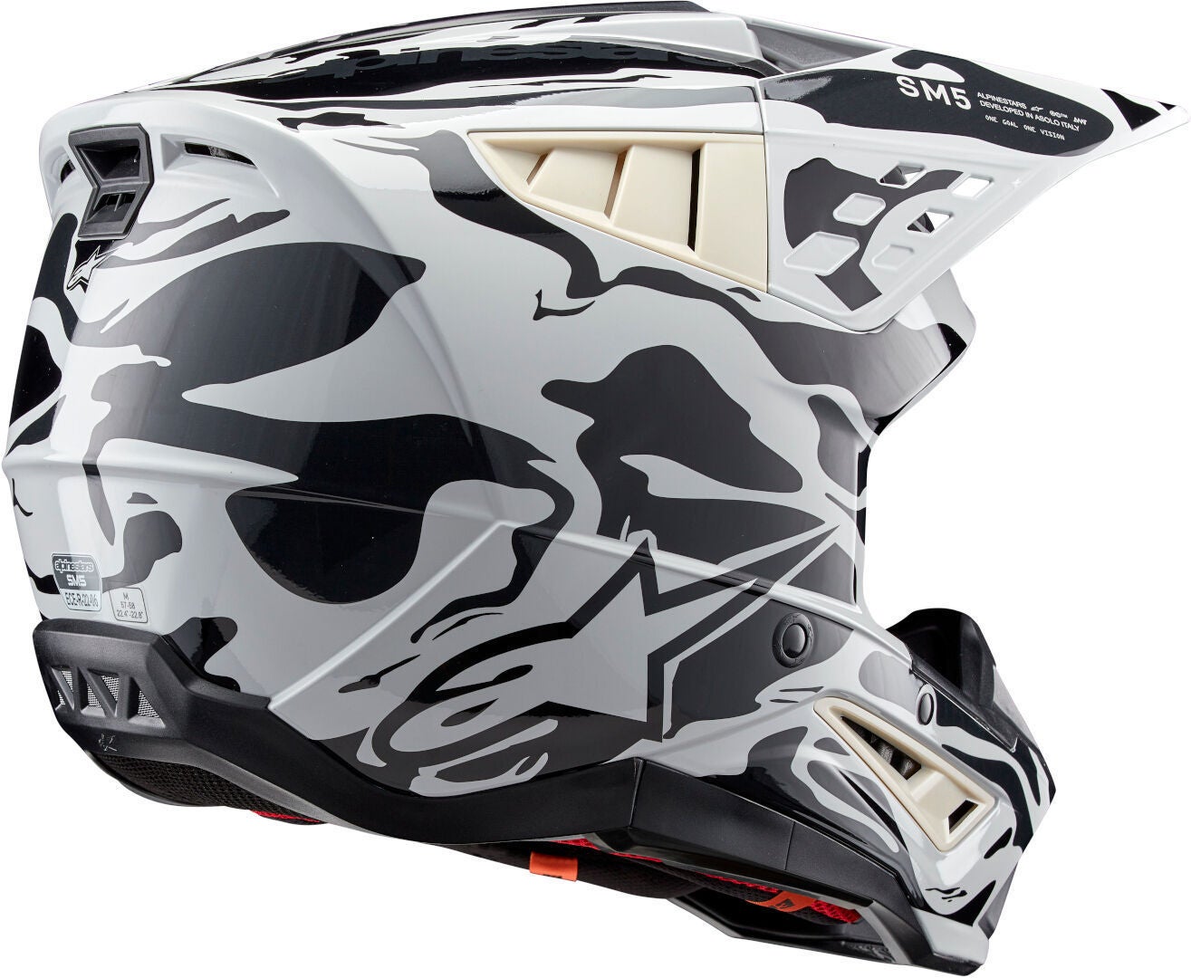 Side view of Alpinestars S-M5 Mineral 2024 Motocross Helmet