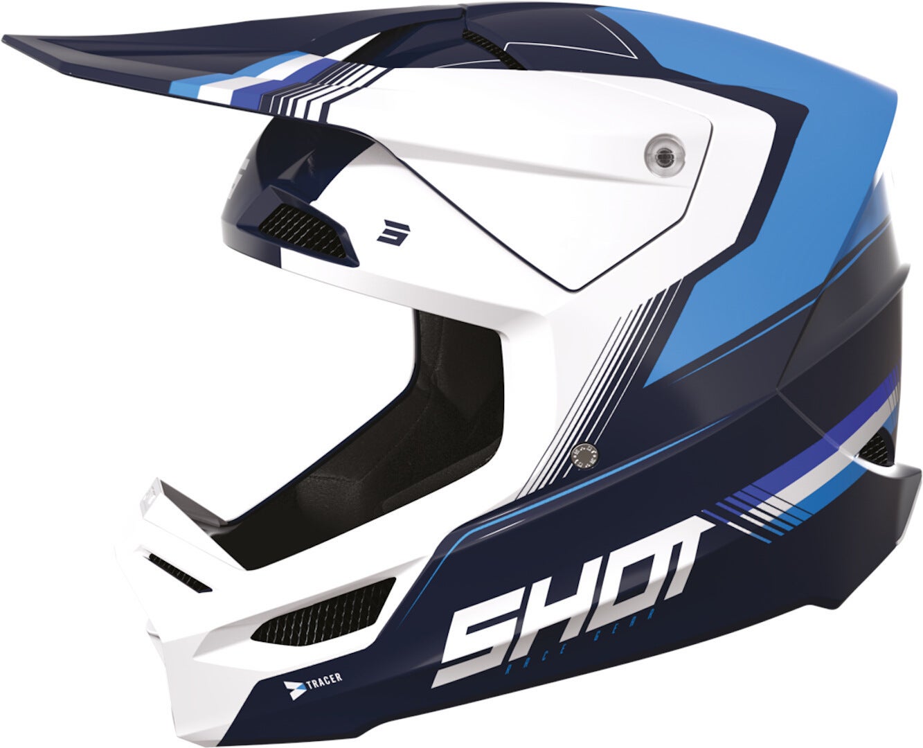 Shot Race Tracer Casco Motocross blu/nero/bianco L (59/60) Figura 1