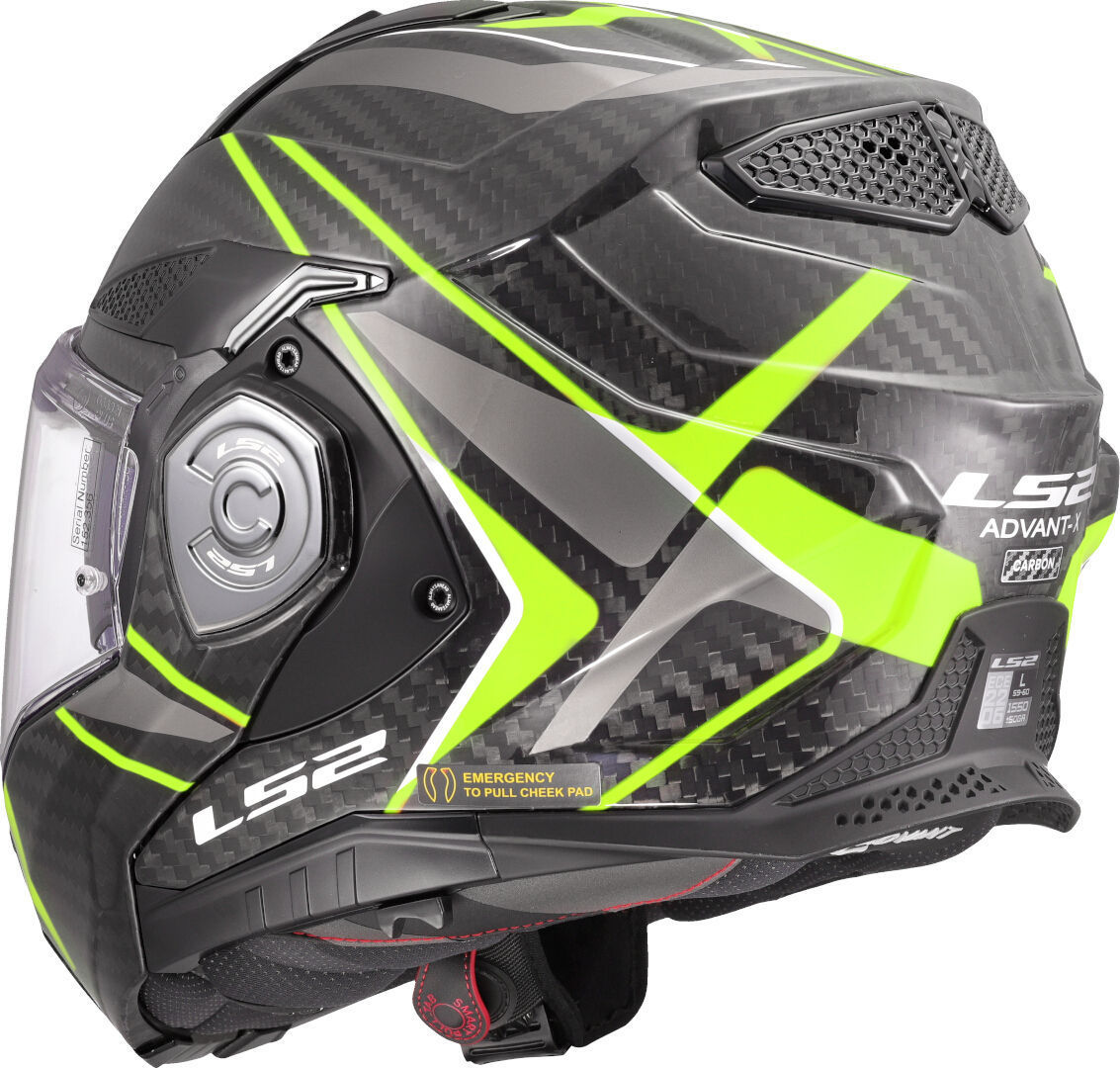 LS2 FF901 Advant X Carbon Future II Helm neongeel S (55/56) Figuur 3