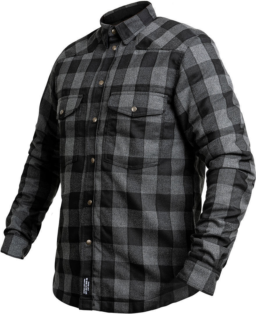 John Doe Motoshirt Skjorte grå/sort M Figur 1